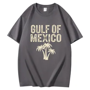 Gulf of Mexico graphic cotton t-shirt for men and women, casual short sleeve top.