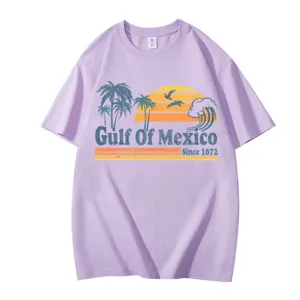 Βιντεζ T-Shirt Με Κοντο Μανικι Απο Βαμβακι Εκτυπωση Κολπος Του Μεξικου Γυναικειο Ανδρικο