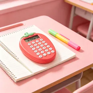 Χαριτωμένο μίνι ηλεκτρονικό κομπιουτεράκι σε σχήμα φράουλας για γραφείο φοιτητών διακόσμηση