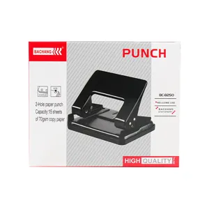 Professional Double Hole Paper Punch Effortless Desktop Puncher 15 Sheet Capacity 6mm Diameter Metal Body For Office School Filing