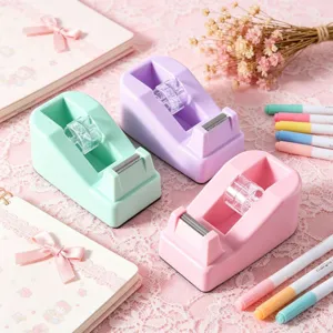 Macaron farbiger Klebebandabroller Schreibtisch Schreibwaren Set fuer Studenten Cutter