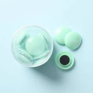 Pastel green magnetic push pins strong round fridge magnets for whiteboard office use.
