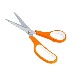 Stainless Steel Office Scissors With TPR Soft Rubber Handle Large Multi-purpose Anti-slip Home Student Scissors