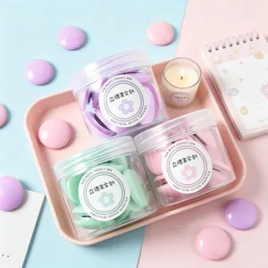 Macaron Round Magnetic Whiteboard Magnets Strong Fridge Magnets For Office Teaching Refrigerator Message Stickers Colorful Magnetic Pins