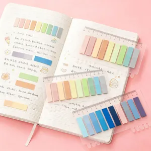 Colorful index sticky notes with ruler scale for office study and journaling 120pcs