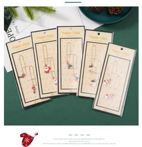 Weihnachtliche Büroklammern Set süße Cartoon Metall Lesezeichen für Geschenke Großhandel