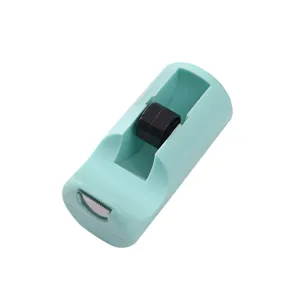 Desktop macaron tape dispenser office stationery transparent tape cutter with non-slip base