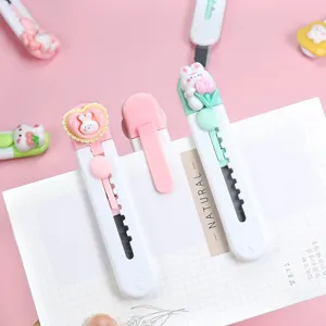 Süßes Mini Teppichmesser tragbarer Brieföffner Cartoon Kaninchen Schreibwaren Cutter Tool
