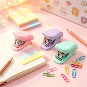 Kreativer Macaron Mini Hefter Tragbares Handheld Bindewerkzeug Für Büro Studenten Schulbedarf Schreibtisch Heftzubehör