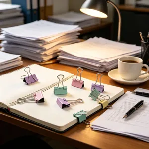 Set di Clip per Raccoglitori di Graffette di Carta Colori Macaron Con Scatola di Immagazzinaggio Portatile Chiara Clip di Carta del Metallo del Fumetto Simpatico per la Combinazione di Cancelleria degli Organizzatori dei Documenti della Scuola dell'Ufficio