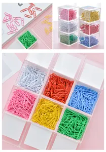 Bunte Büroklammern Set mit transparenter Aufbewahrungsbox, farbige Schreibwaren Büro Schule 28mm.