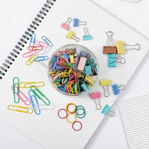 Metall Binder Clips Büroklammern Sortiert Bürobedarf Transparenter Organizer Behälter Für Dokumentenbindung