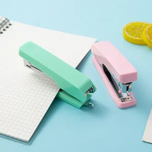 Macaron Color Portable Mini Handheld Stapler Student Office Stationery No. 10 Staples