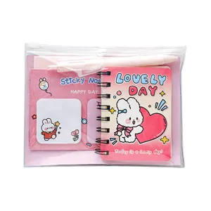 Schattige Konijntje Stationery Collectie Roze Schoolbenodigdheden Spiraal Notitieboekje Plaknotities Gelpen Bureau Organisatie Meisjes