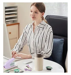 Macaron Farbe Heftgerät Set Bürobedarf, arbeitssparende Tacker und Enthefter für den Schreibtisch.