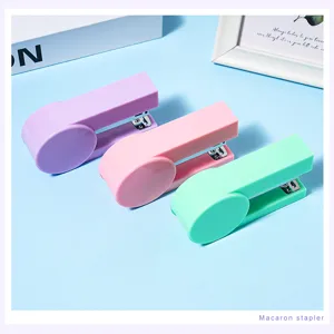 Portable Macaron Stapler Office Supplies Desktop Stapling Machine Multipurpose Tool