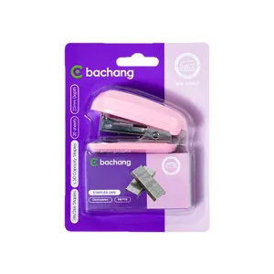 Mini rosa Tacker Set mit 500 Heftklammern, tragbares Büro und Schule Schreibwaren Werkzeug.