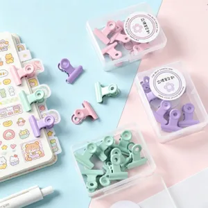 Macaron-Farbe Metall Büroklammern Set Minimalistische Büroklammern Für Büro Schule Schüler Handbuch Einfarbig Schreibwaren Organisation Geschenk