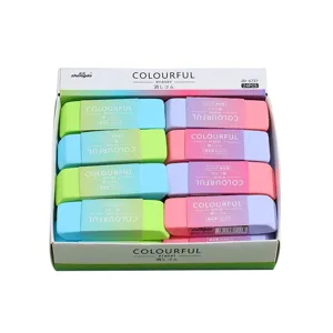Kleurrijke verloop gummetjes set voor studenten, schone wismiddelen school briefpapier.