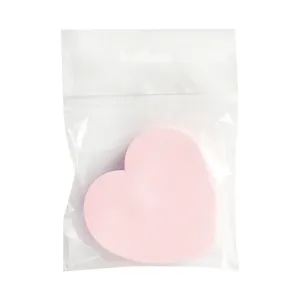 Bloc-notes adhésif mignon en forme de cœur rose dans un sac transparent, idéal pour bureau et école