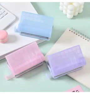 Χαριτωμένο σετ διπλής διατρήσεως pastel macaron για βιβλιοδεσία τετραδίων μαθητών γραφείο.