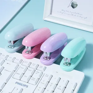 Minimalistisches Kraftsparendes Heftgerät Macaron-Farben Schreibtisch-Bindemaschine Für Büro Schule Studenten Binder Werkzeug