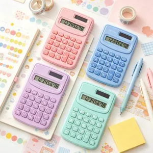 Tragbarer Mini Solarrechner 8-Stelliges LCD-Display Macaron Farbe Studenten Büro Schreibwaren Kleiner Rechner