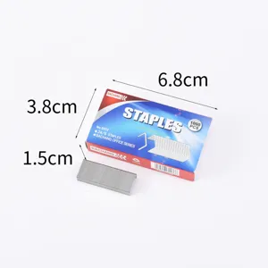 Agrafes de bureau standard haute résistance taille 24/6 1000 pièces boîte papeterie en métal