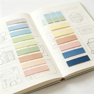 Morandi Colored Indexed Sticky Notes For Office School Student Page Markers With Ruler Scale Translucent PET Book Tabs Label Stickers