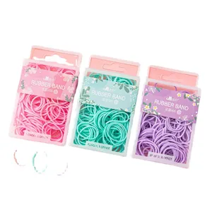 Élastiques en Caoutchouc Naturel Colorés Haute Élastique Durable Petits Élastiques Couleurs Macaron Mixtes Set pour École Bureau Bricolage Organisation