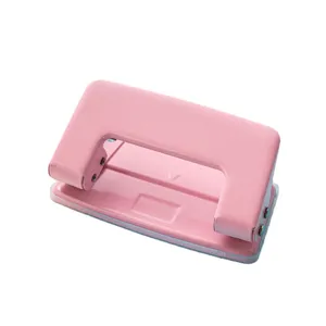 Wesentlicher rosa Zweilochlocher im Macaron-Stil für Büro, Schule und Heimbedarf.