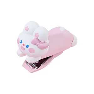Cute cartoon rabbit mini stapler for student office school supplies and stationery gifts