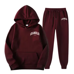 Women Autumn Winter Two Piece Tracksuit Casual Hooded Sweatshirt and Jogger Pants Set