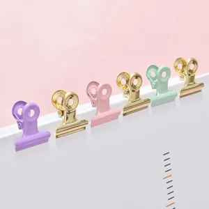 Macaron kleur metalen binder clips set kantoor stationery leuke paperclips kleurrijke pack