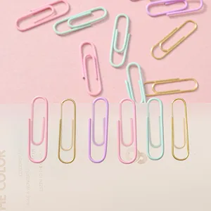 Macaron kleurrijke paperclips set grote kleine metaal kantoorartikelen briefpapier