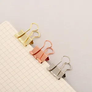 Starke Büroklammern 19mm Metall in Gold Roségold und Silber für Notizen Dokumente