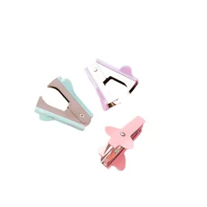 Agrafeuse magnétique couleur macaron portable effort léger bureau école papeterie outil