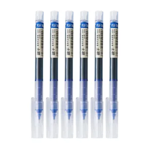 Bolígrafo Roller de Tinta Líquida de Alta Capacidad Minimalista de Plástico Bolígrafo de Gel Azul Escritura Fluida para Escuela Oficina