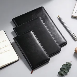 Professionelles Geschäfts Notizbuch Kunstleder A5 A6 B5 Genäht Minimalistisches Büro Journal Fadengeheftet Linierte Seiten Lesezeichen