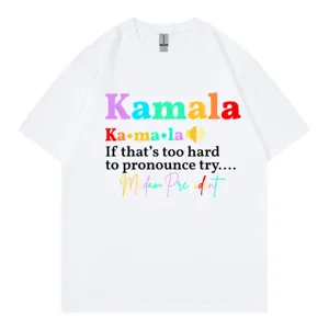 Grappig Kamala politiek slogan wit katoenen T-shirt casual korte mouw novelty top