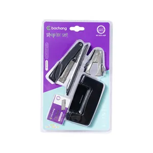 Desktop Office Stationery Kit With Stapler Hole Puncher Staple Remover And Staples For Student Work Professional Binding Tools