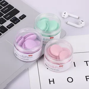 Macaron farbige magnetische Pinnadeln in transparenten Dosen, schöne Büroklammern für Schüler.