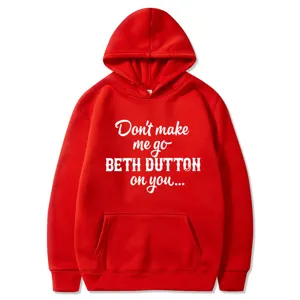 Roter Kapuzenpullover für Damen, langärmliger Freizeit-Pullover mit coolem Buchstaben-Druck.