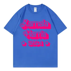 Classic blue short sleeve cotton t-shirt with retro print for men and women daily casual wear.