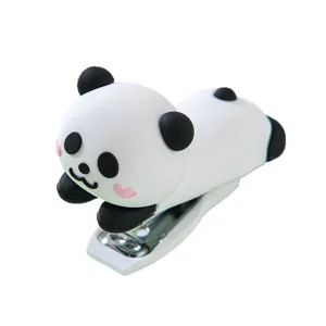 Cute Cartoon Mini Stapler Portable Soft Rubber Stapling Machine Animal Unicorn Mermaid School Office Stationery