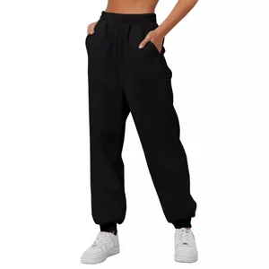 Women high waist loose sweatpants casual joggers with pockets comfortable activewear main view