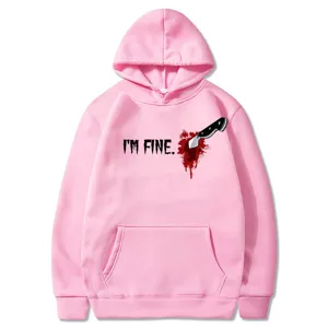 Sweat à capuche rose avec imprimé graphique d'Halloween sweat-shirt à manches longues