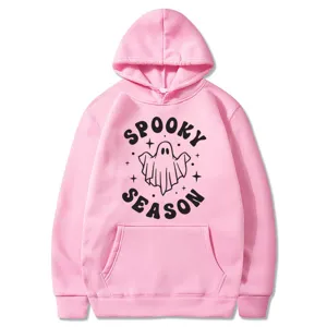 Rosa Halloween Spooky Season Kapuzenpullover mit Tasche, lässiger Langarm Hoodie Unisex.