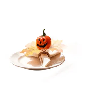 Autumn pumpkin maple leaf napkin ring Halloween Thanksgiving table decor holder setting