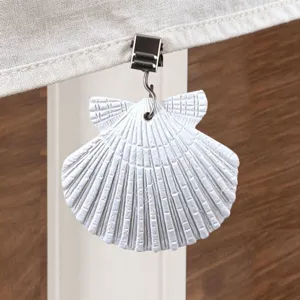 Clip per tovaglia con conchiglia bianca stile oceano pendente decorazione casa creativa.